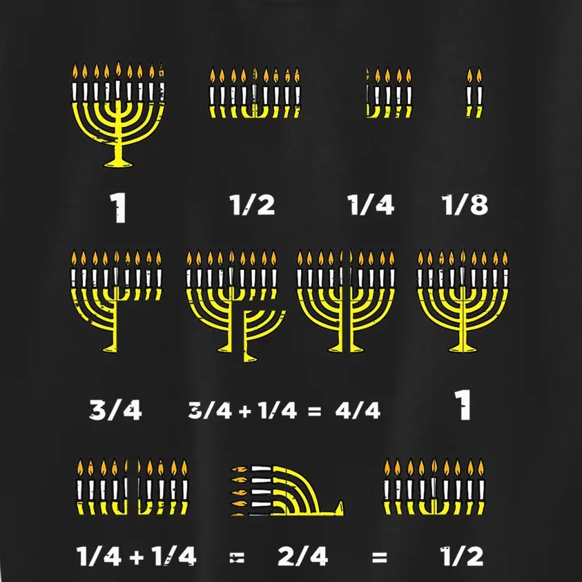 Hanukkah Math Fractions Menorah Chanukah Teacher Kids Sweatshirt