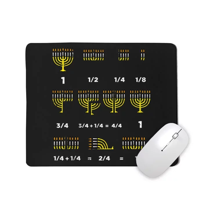 Hanukkah Math Fractions Menorah Chanukah Teacher Mousepad