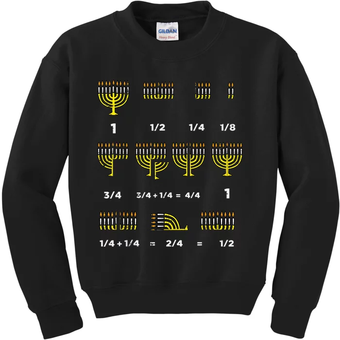 Hanukkah Math Fractions Menorah Chanukah Teacher Kids Sweatshirt