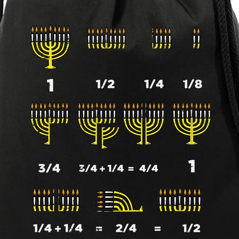 Hanukkah Math Fractions Menorah Chanukah Teacher Drawstring Bag