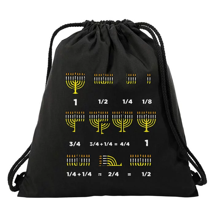 Hanukkah Math Fractions Menorah Chanukah Teacher Drawstring Bag