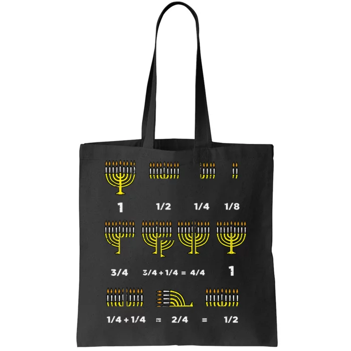 Hanukkah Math Fractions Menorah Chanukah Teacher Tote Bag