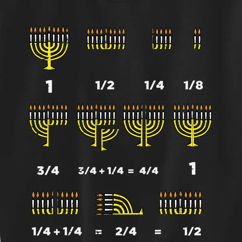 Hanukkah Math Fractions Menorah Chanukah Teacher Kids Sweatshirt