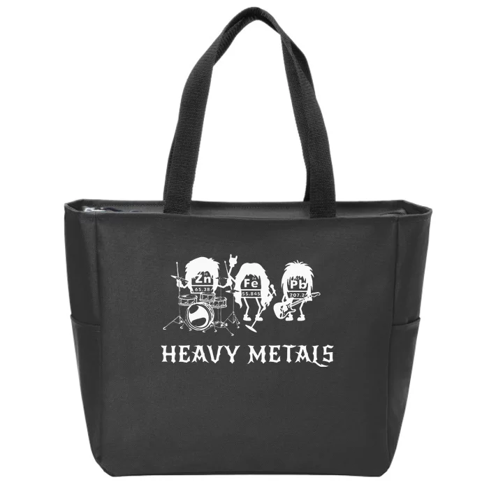 Heavy Metals Funny Chemistry Periodic Table Joke Zip Tote Bag