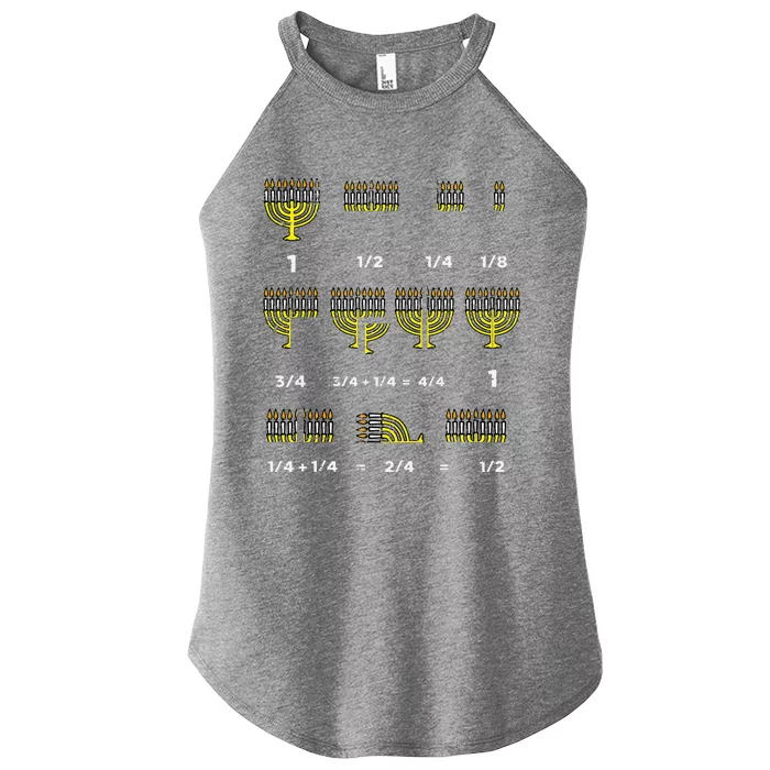 Hanukkah Math Fractions Menorah Chanukah Teacher Women’s Perfect Tri Rocker Tank