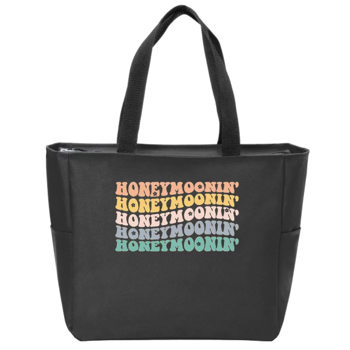 Honey Moonin Fun Honeymooning Honeymoon Vacation Zip Tote Bag