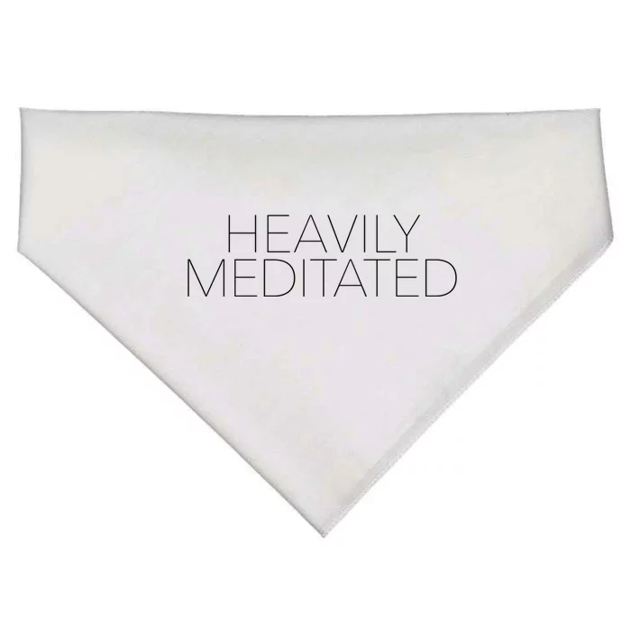 Heavily Meditated Funny Gift USA-Made Doggie Bandana