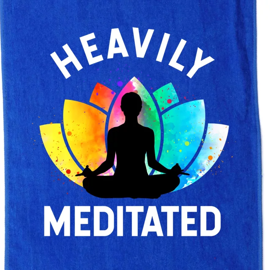 Heavily Meditated Funny Meditation And Yoga Gift Platinum Collection Golf Towel