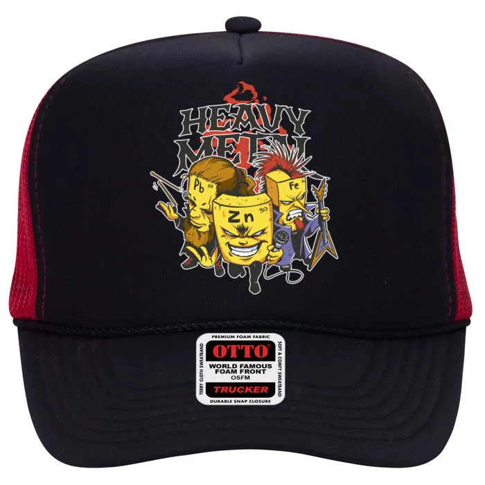 Heavy Metal Funny Chemistry High Crown Mesh Trucker Hat