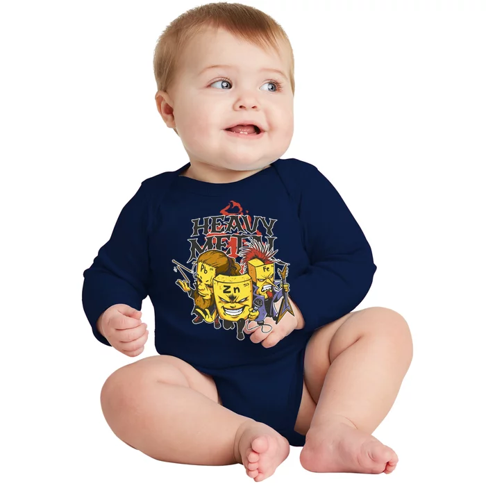 Heavy Metal Funny Chemistry Baby Long Sleeve Bodysuit