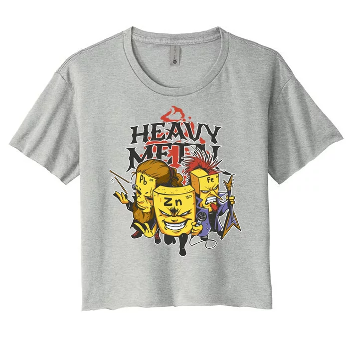 Heavy Metal Funny Chemistry Women's Crop Top Tee