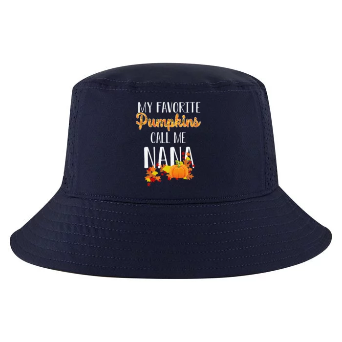 Halloween My Favorite Pumpkins Call Me Nana Funny Nana Gift Cool Comfort Performance Bucket Hat