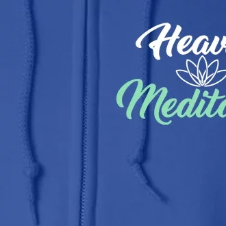 Heavily Meditated Funny Sayings Tee For Unisex Meditation Lo Gift Full Zip Hoodie