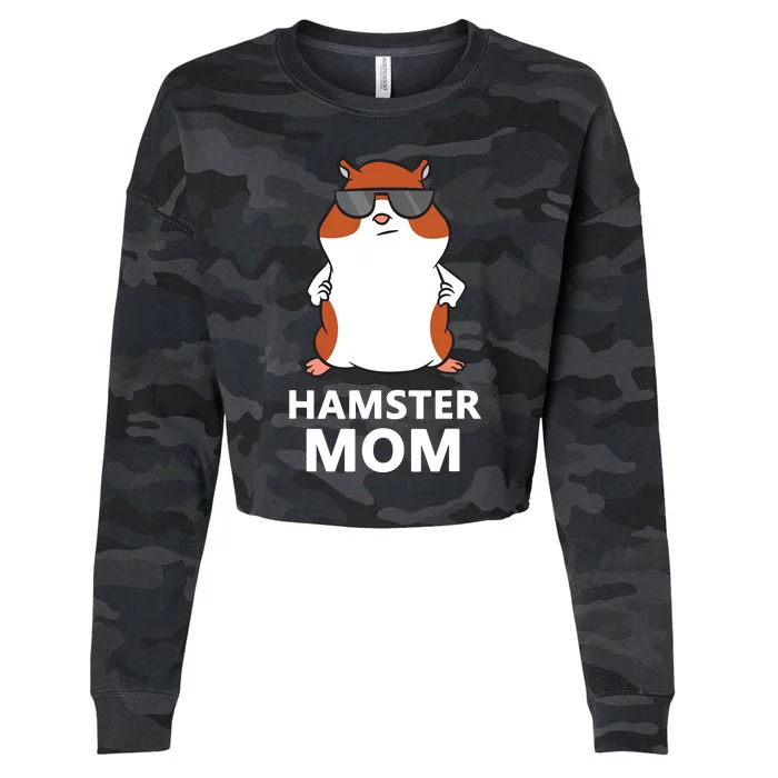 Hamster Mom Funny Pet Hamster Mom Cropped Pullover Crew