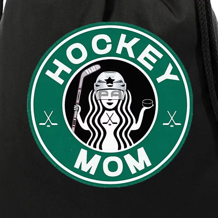 Hockey Mom For Women Mother Of Hockey Player Drawstring Bag