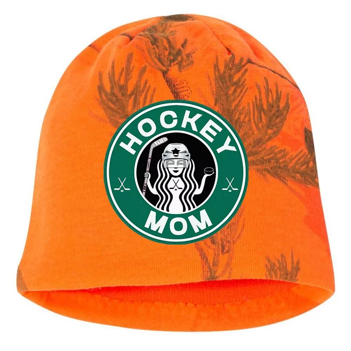 Hockey Mom For Women Mother Of Hockey Player Kati - Camo Knit Beanie