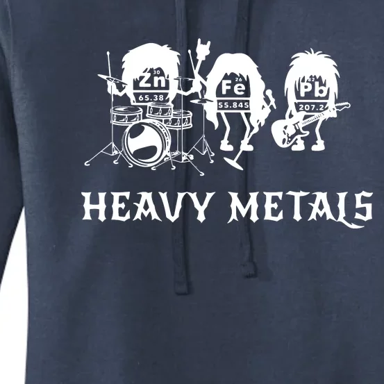 Heavy Metals Funny Chemistry Periodic Table Joke Women's Pullover Hoodie