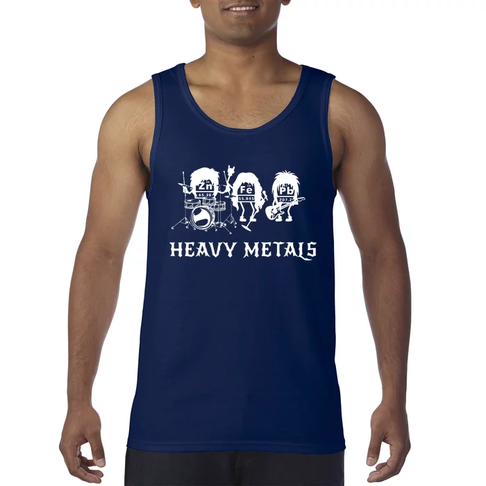 Heavy Metals Funny Chemistry Periodic Table Joke Tank Top