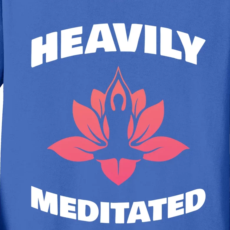 Heavily Meditated For Recovery Narcotics Fan Gift Kids Long Sleeve Shirt