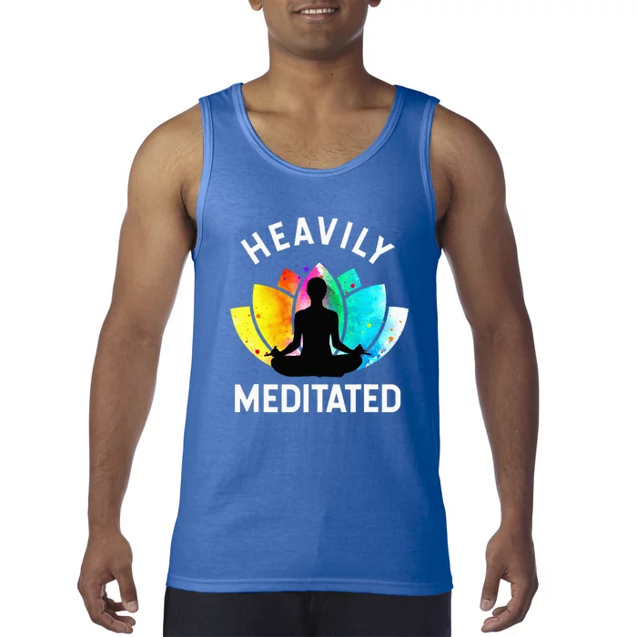 Heavily Meditated Funny Meditation & Yoga Gift Tank Top