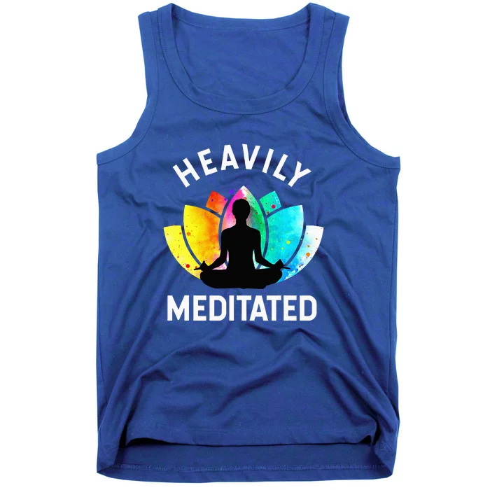 Heavily Meditated Funny Meditation & Yoga Gift Tank Top