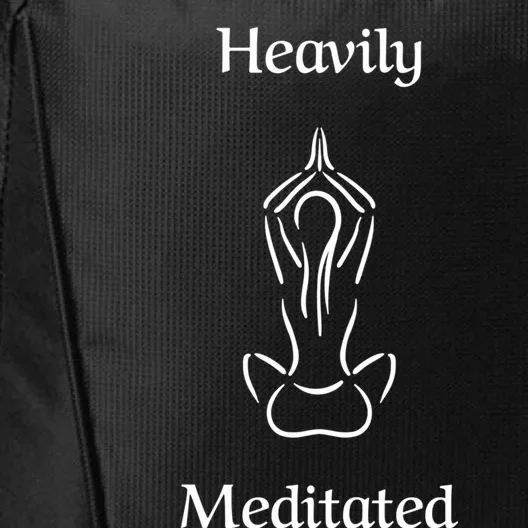 Heavily Meditated Fun Yoga Gift Funny Gift City Backpack