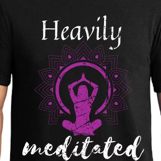 Heavily Meditation Funny Yoga Funny Gift Spiritual Meditated Gift Pajama Set