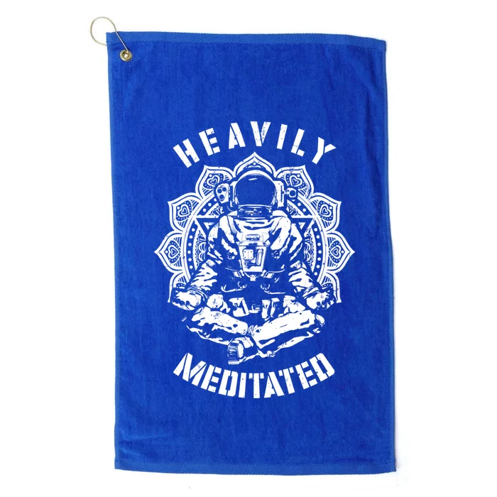 Heavily Meditated Funny Spiritual Yoga Astronaut Dala Gift Platinum Collection Golf Towel