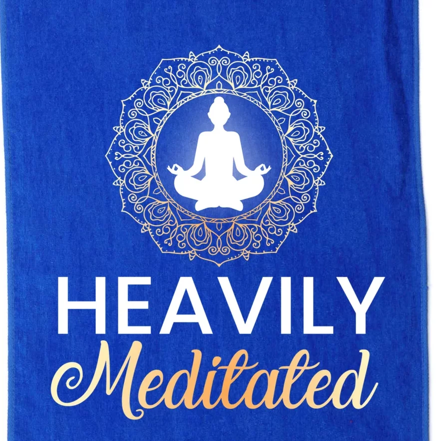 Heavily Meditated Funny Yoga Peace Summer Namaste Gift Platinum Collection Golf Towel