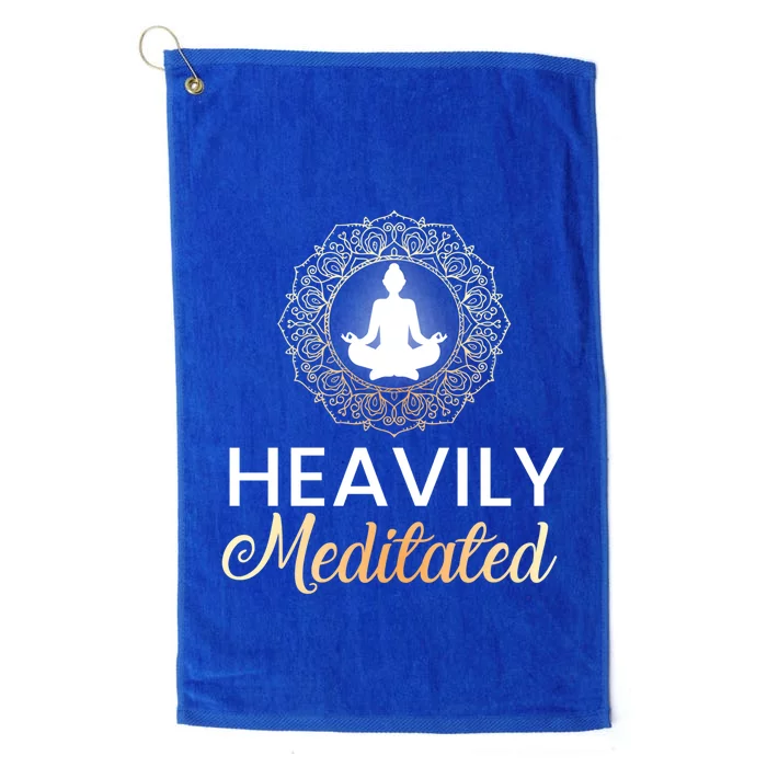 Heavily Meditated Funny Yoga Peace Summer Namaste Gift Platinum Collection Golf Towel