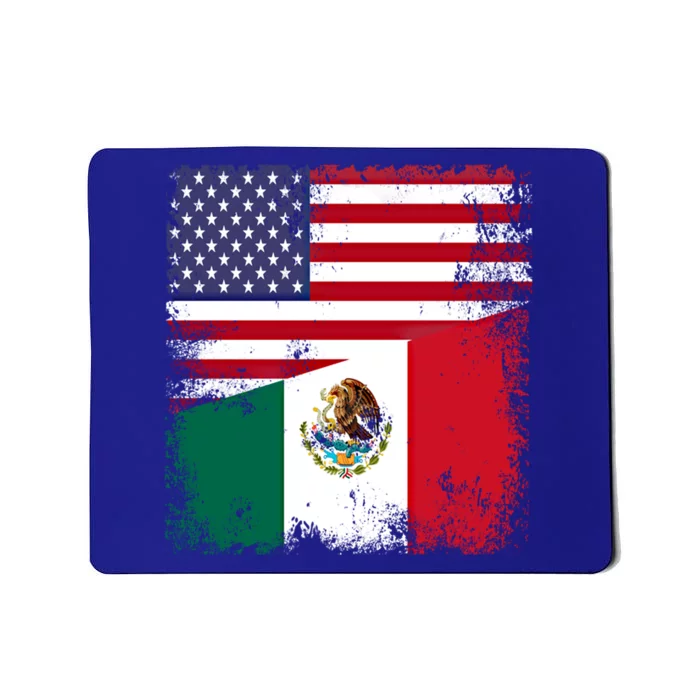 Half Mexican Flag Vintage Mexico Usa Gift Mousepad