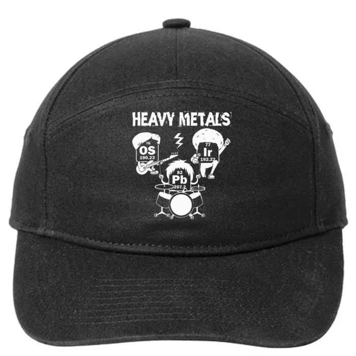 Heavy Metals Funny Chemist Elements Periodic Table Musical 7-Panel Snapback Hat