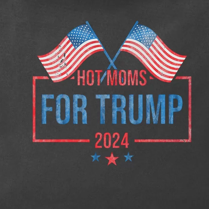 Hot Moms For Trump 2024 Republican Usa Flag Zip Tote Bag