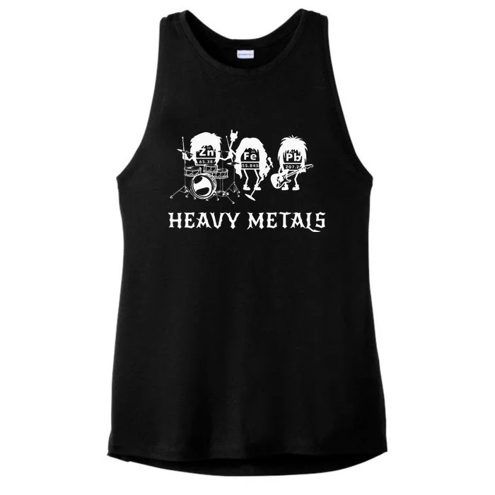 Heavy Metals Funny Chemistry Periodic Table Joke Ladies Tri-Blend Wicking Tank