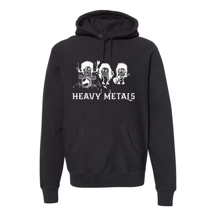 Heavy Metals Funny Chemistry Periodic Table Joke Premium Hoodie