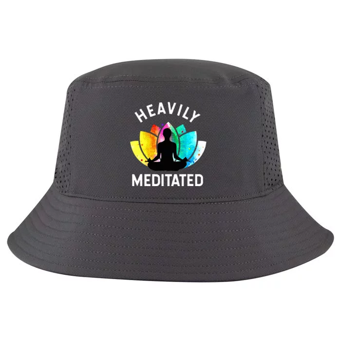 Heavily Meditated  Funny Meditation & Yoga Gift Cool Comfort Performance Bucket Hat