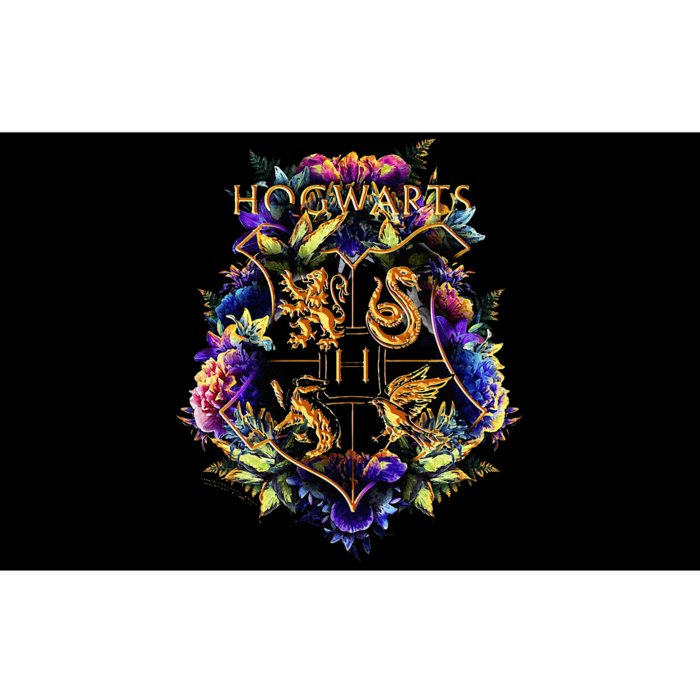 H.O.G.W.A.R.T.S Multicolored Floral Crest Bumper Sticker