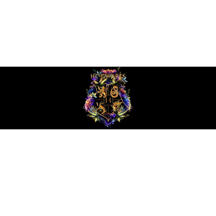 H.O.G.W.A.R.T.S Multicolored Floral Crest Bumper Sticker