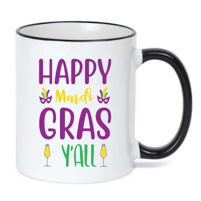 Happy Mardi Gras Ya'll Black Color Changing Mug