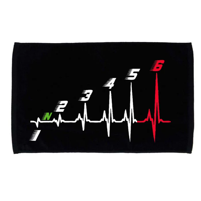 Heartbeat Motorcycle Gear Shift Six Speed 1 Down 5 Up Microfiber Hand Towel