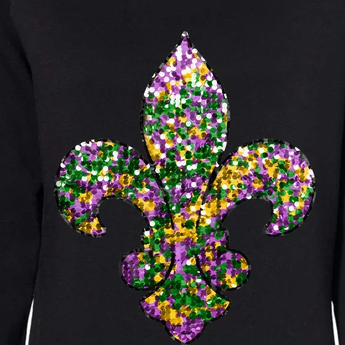 Happy Mardi Gras Carnival Fat Tuesday Fleur De Lis Womens California Wash Sweatshirt