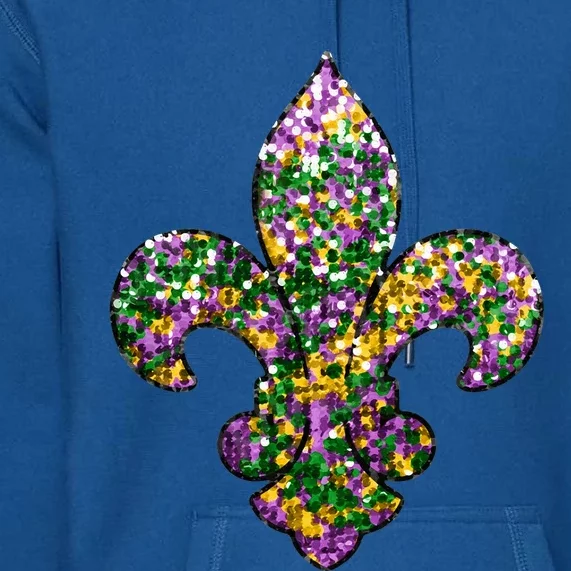 Happy Mardi Gras Carnival Fat Tuesday Fleur De Lis Premium Hoodie