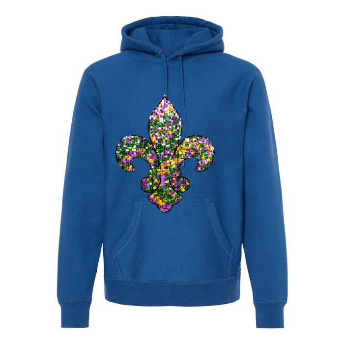 Happy Mardi Gras Carnival Fat Tuesday Fleur De Lis Premium Hoodie