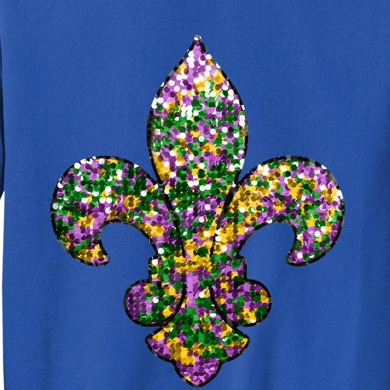 Happy Mardi Gras Carnival Fat Tuesday Fleur De Lis Tall Sweatshirt