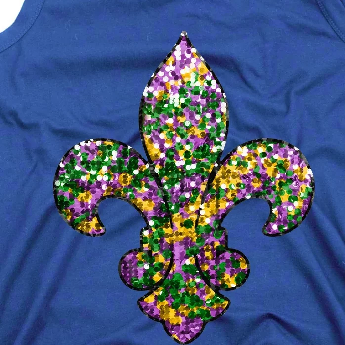 Happy Mardi Gras Carnival Fat Tuesday Fleur De Lis Tank Top