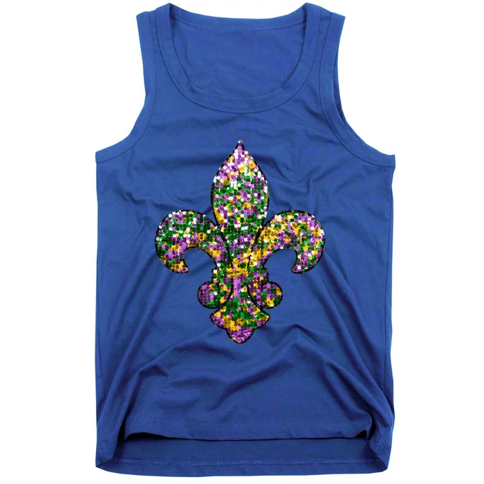 Happy Mardi Gras Carnival Fat Tuesday Fleur De Lis Tank Top