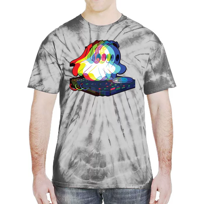 House Music Ghost Halloween Techno Rave Halloween Party Tie-Dye T-Shirt