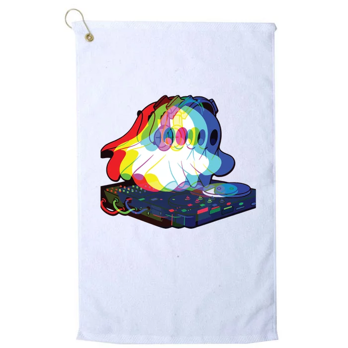 House Music Ghost Halloween Techno Rave Halloween Party Platinum Collection Golf Towel