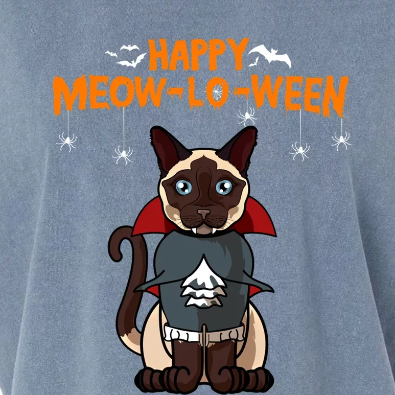 Happy Meowcute Giftloween Siamese Cat For Halloween Gift Garment-Dyed Women's Muscle Tee