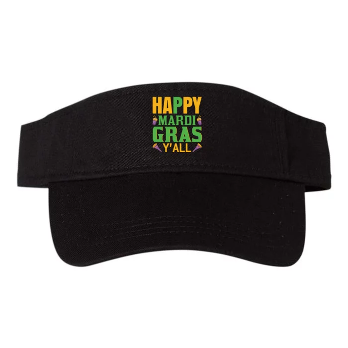 Happy Mardi Gras Ya'll Valucap Bio-Washed Visor